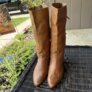 Laredo Leather Boots Womens Size 6 M Fringed Western Cowboy Cowgirl Taylor Swift
